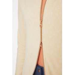 Dames fleecevest Zelda Horze Tapioca beige Dames fleecevest Zelda Horze Tapioca beige