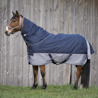 Manta Equi-Theme Tyrex 600 D Azúl marino / gris