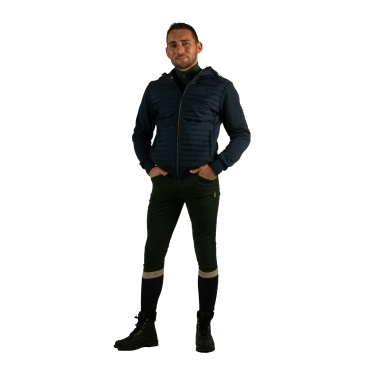Sudadera con cremallera para hombre bimateria Sauvo Flags & Cup