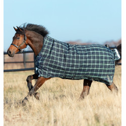 Manta Horseware Rhino Wug Vari-Layer 450g Verde a cuadros / azul marino