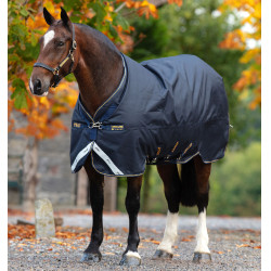 Manta Horseware Amigo Bravo 12 XL 250g Marino / marino / oro Azul marino