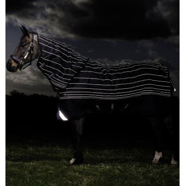 Cobertura Horseware Amigo Bravo 12 Reflectech Plus 250g Negro / reflectante Cobertura Horseware Amigo Bravo 12 Reflectech Plus 250g Negro / reflectante