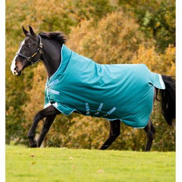 Manta Horseware Amigo Bravo 12 Wug 400g Verde tormenta / turquesa