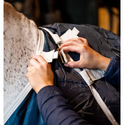 Forro Horseware 100g Eco Sarcelle eco print / gris Azul Forro Horseware 100g Eco Sarcelle eco print / gris Azul