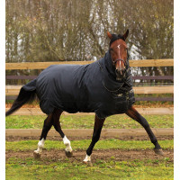 Manta Horseware Trot Plus con cuello incorporado 350g Negro / negro / tostado