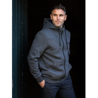 Sudadera con capucha y cremallera para hombre LeMieux de forro polar Sudadera con capucha y cremallera para hombre LeMieux de forro polar