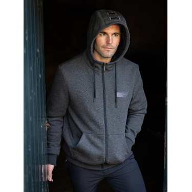 Sudadera con capucha y cremallera para hombre LeMieux de forro polar Sudadera con capucha y cremallera para hombre LeMieux de forro polar