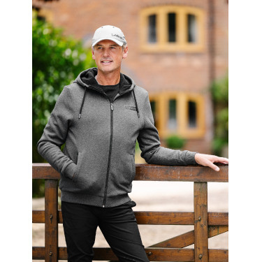 Sudadera con capucha y cremallera para hombre LeMieux de forro polar Sudadera con capucha y cremallera para hombre LeMieux de forro polar