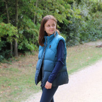 Chaleco sin mangas Equithème Lina para niños Turquesa Azul Chaleco sin mangas Equithème Lina para niños Turquesa Azul