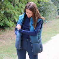 Chaleco sin mangas Equithème Lina para niños Turquesa Azul Chaleco sin mangas Equithème Lina para niños Turquesa Azul