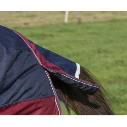 Manta Equi-Theme Tyrex 1200 D High Neck Azúl marino / burdeos Manta Equi-Theme Tyrex 1200 D High Neck Azúl marino / burdeos