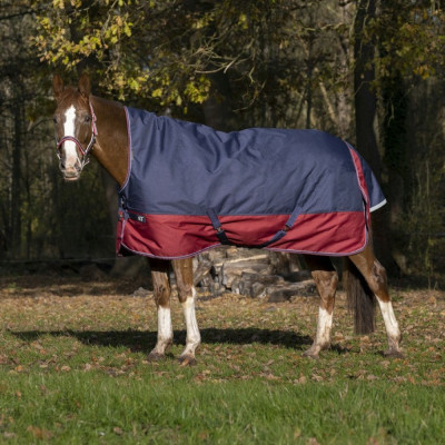 Manta Equi-Theme Tyrex 1200 D High Neck Azúl marino / burdeos