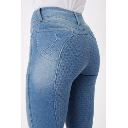 Vaqueros de tiro alto Kaia de mujer Horze Azul Vaqueros de tiro alto Kaia de mujer Horze Azul
