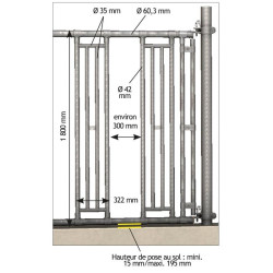 Kit de paso de cabeza con cuello ajustable para panel de autoservicio La Gée Kit de paso de cabeza con cuello ajustable para panel de autoservicio La Gée