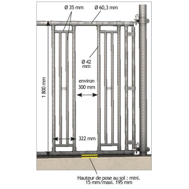 Kit de paso de cabeza con cuello ajustable para panel de autoservicio La Gée Kit de paso de cabeza con cuello ajustable para panel de autoservicio La Gée