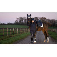 LeMieux Suede Dressage Square Reflective Azul marino