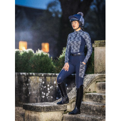 LeMieux Mini Reflective Hat Silk Azul marino