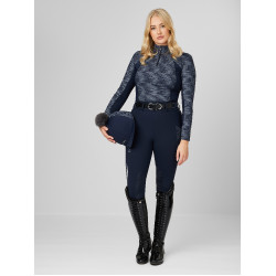 LeMieux Mini Reflective Hat Silk Azul marino