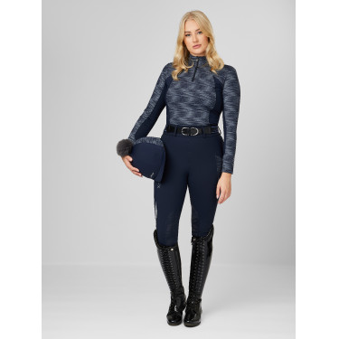 LeMieux Mini Reflective Hat Silk Azul marino