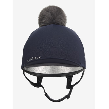 LeMieux Mini Reflective Hat Silk Azul marino