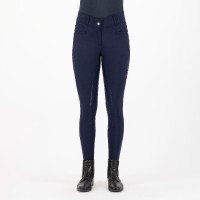 Pantalón de equitación HV Polo Favourite Midwaist FullGrip Arena oscuro Gris