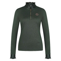 Top Imperial Riding Anna de manga larga Bosque profundo