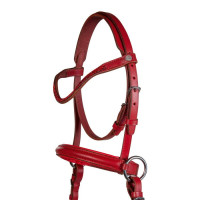 Brida sin bocado Funny Horses 2 para caballos HKM Roja Rojo
