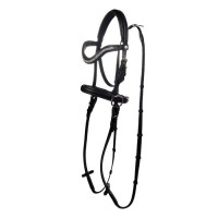 Bridon sans mors Funny Horses, pour les chevaux en boisHKM Negro