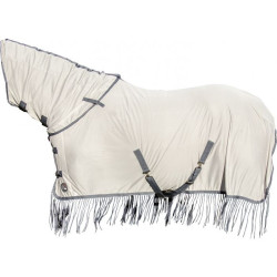 Cubre-moscas con flecos estilo con cubre-cuello desmontable HKM Cubre-moscas con flecos estilo con cubre-cuello desmontable HKM