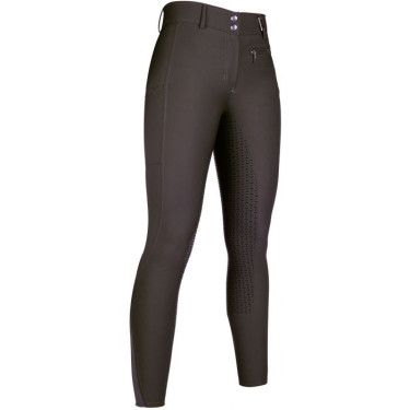 Pantalón Lea con asiento completo de silicona HKM Marrón oscuro Marr&amp;amp;amp;oacute;n