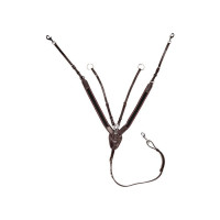 Pechopetral con elástico ancho HKM Castaño Marrón