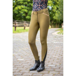 Pantalón Edinburgh con culera de silicona HKM Verde oliva Pantalón Edinburgh con culera de silicona HKM Verde oliva