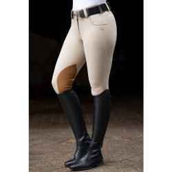 Pantalón Hunter con refuerzos en Alos HKM Natural oscuro Beige