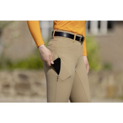 Pantalón Lyon con fondo integral de silicona HKM Arena Amarillo Pantalón Lyon con fondo integral de silicona HKM Arena Amarillo