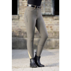 Pantalón Lyon con fondo integral de silicona HKM Verde oliva Pantalón Lyon con fondo integral de silicona HKM Verde oliva