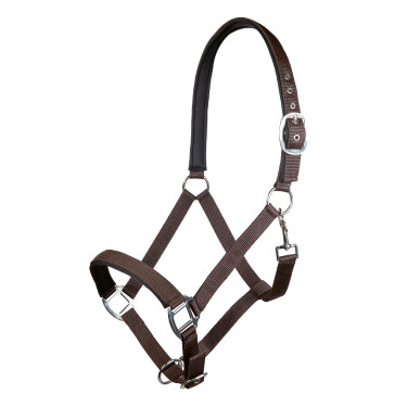 Cabezada Charming forro suave HKM Castaño Marrón