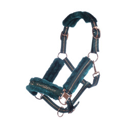 Cabezada Rosegold HKM Esmeralda / oro rosa Verde