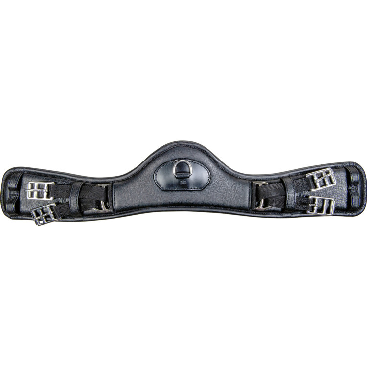 Cinchón de cuero Dressage Anatomic sin elástico HKM