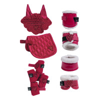 Set de equitación Cuddle Pony HKM Roja Rojo Set de equitación Cuddle Pony HKM Roja Rojo