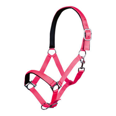Cabezada Stars Softice forro suave HKM Rosa neón