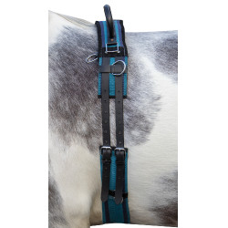 Sobrecincha de lona con asa HKM Marino / azul cielo Sobrecincha de lona con asa HKM Marino / azul cielo