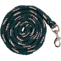 Longe Rosegold con mosquetón HKM Esmeralda / oro rosa Verde