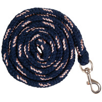 Longe Rosegold con mosquetón HKM Marino / oro rosa Azul