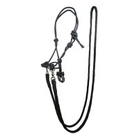 Licol éthologique avec rênes/longes HKM Negro