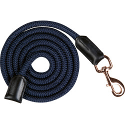 Longe Rosegold Glamour Style con mosquetón HKM Azul oscuro / oro rosado Azul marino