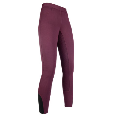 Legging Yvi con asiento completo de silicona HKM Rojo oscuro