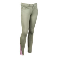 Pantalón Horse Spirit con rodilleras de silicona HKM Gris verde Pantalón Horse Spirit con rodilleras de silicona HKM Gris verde