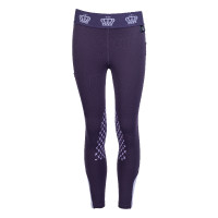 Legging Lola con rodilleras de silicona HKM Lila oscuro