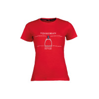 Camiseta Equine Sports Style HKM Roja Rojo Camiseta Equine Sports Style HKM Roja Rojo