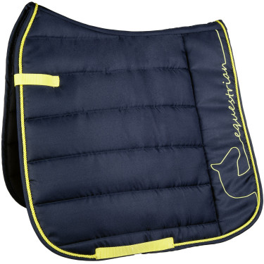 Alfombra Ecuestre HKM Azul marino / amarillo neón
